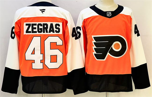 Philadelphia Flyers #46 Trevor Zegras Orange 2024 Stitched Jersey - Zenithce