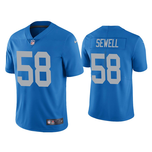Detroit Lions #58 Penei Sewell 2021 Draft Blue Vapor Untouchable Limited Stitched Jersey - Zenithce