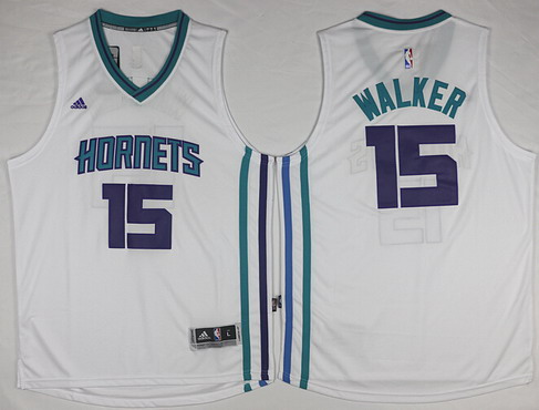 Charlotte Hornets #15 Kemba Walker Revolution 30 Swingman 2015 New White Jersey - Zenithce