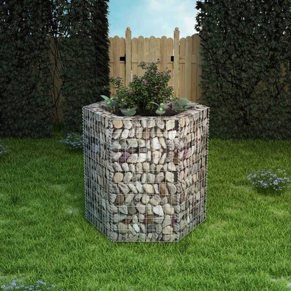 vidaXL Hexagonal Gabion Raised Bed - Zenithce