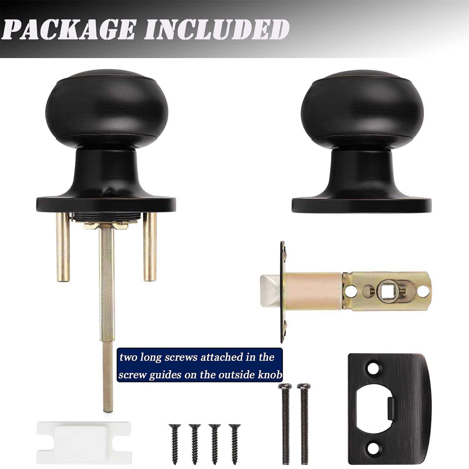 Probrico 10 pack Interior Bathroom Privacy Keyless Doorknobs Door Lock Lockset in Oil Rubbed Bronze - Zenithce