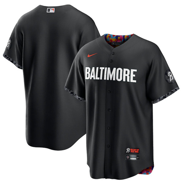 Baltimore Orioles Blank Black 2023 City Connect Cool Base Stitched Jersey - Zenithce