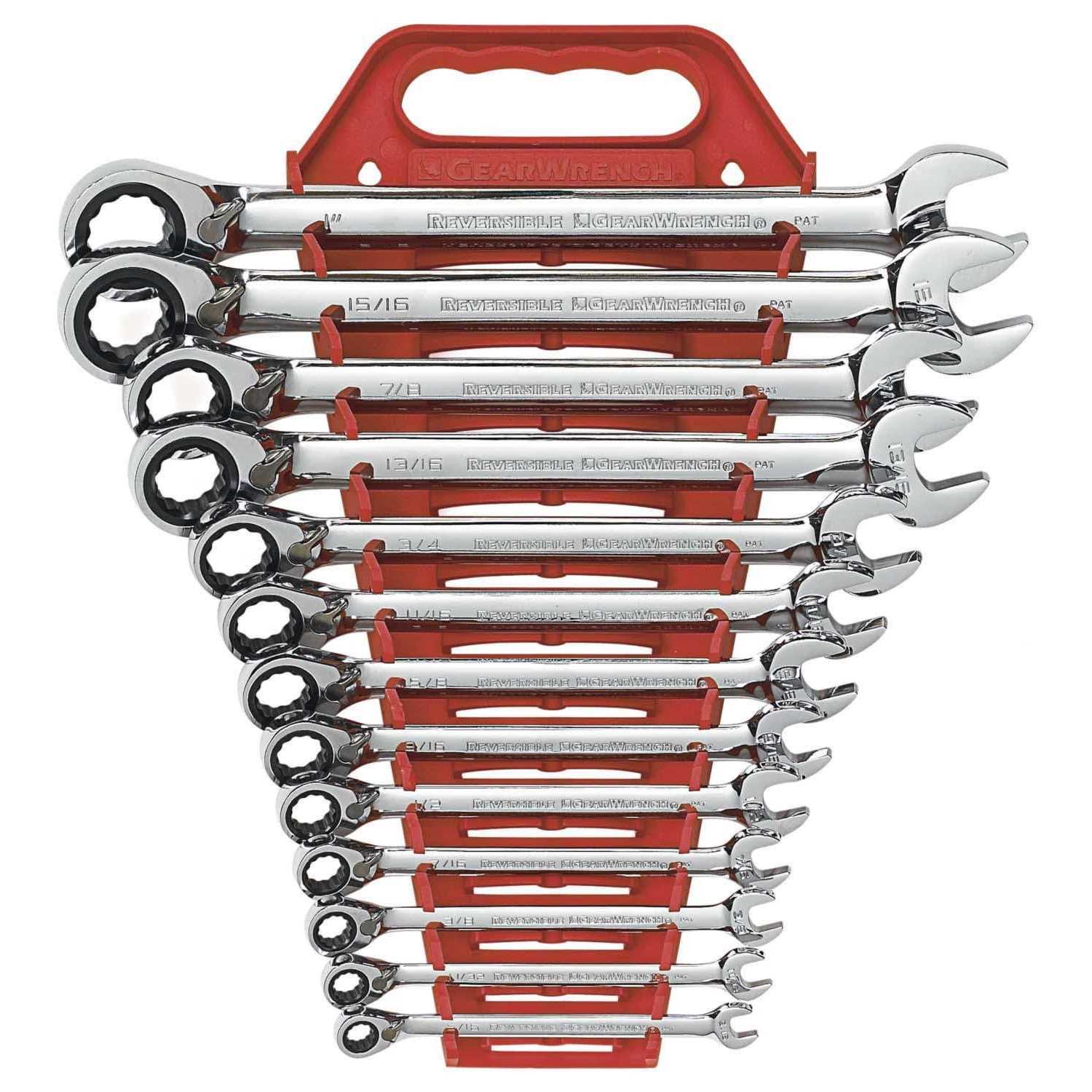 GearWrench 9416 16 Piece Metric Combination Ratcheting Wrench Set - Zenithce