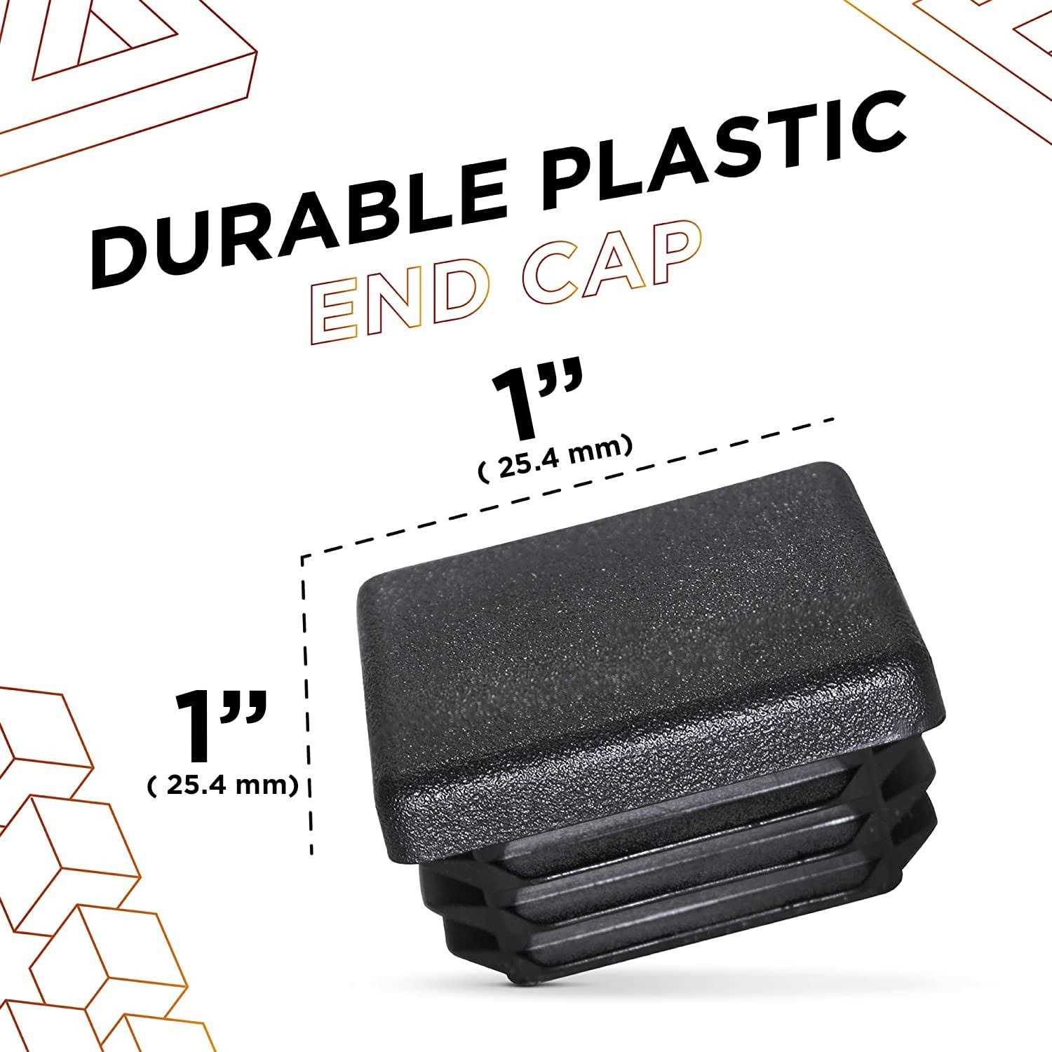 Prescott Plastics 1 Inch Round Plastic Hole Plugs Inserts Black End Caps for Metal Tubing - Zenithce