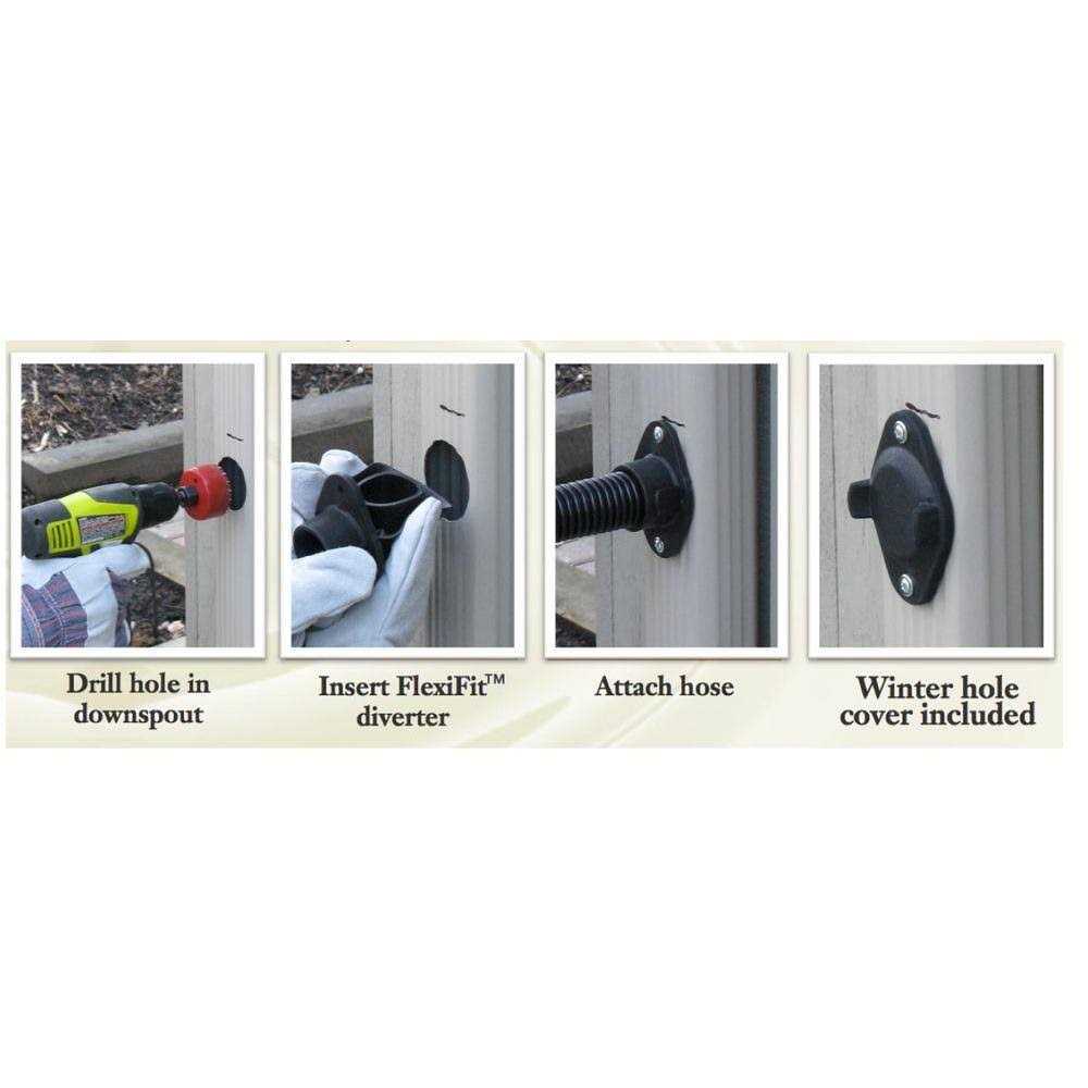 EarthMinded FlexiFit Diverter Upgrade for 3 x 4 in. Rectangular Downspouts - Zenithce