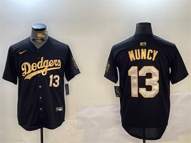 Los Angeles Dodgers #13 Max Muncy Black Gold Limited Stitched Jersey - Zenithce