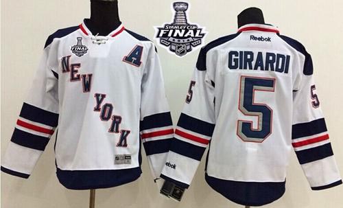 Rangers #5 Dan Girardi White 2014 Stadium Series With Stanley Cup Finals Stitched Jersey - Zenithce