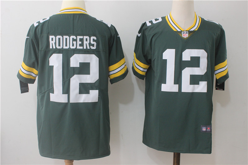 Green Bay Packers #12 Aaron Rodgers Green Team Color Stitched Vapor Untouchable Limited Nike Jersey - Zenithce