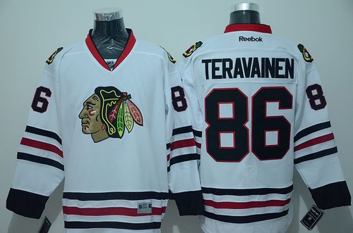 Blackhawks #86 Teuvo Teravainen White Stitched Jersey - Zenithce