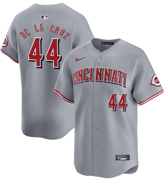 Cincinnati Reds #44 Elly De La Cruz Gray Away Limited Stitched Jersey - Zenithce