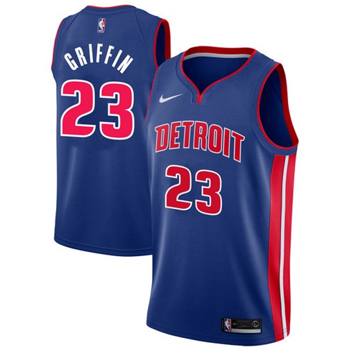 Pistons #23 Blake Griffin Blue Swingman Icon Edition Jersey - Zenithce