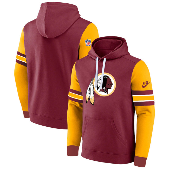 Washington Commanders Burgundy Yellow Pullover Hoodie - Zenithce