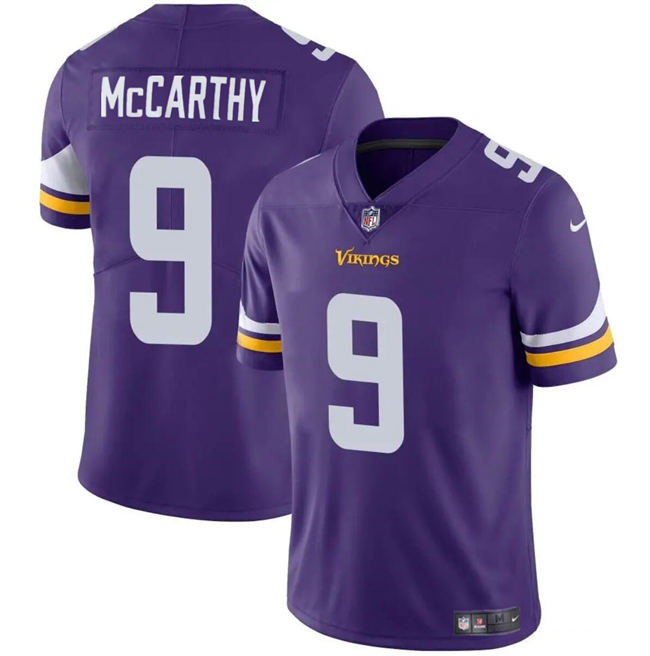 Minnesota Vikings #9 J.J. McCarthy Purple 2024 Draft Vapor Untouchable Limited Stitched Jersey - Zenithce
