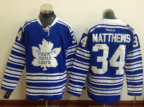 Maple Leafs #34 Auston Matthews Blue 2014 Winter Classic Stitched Jersey - Zenithce