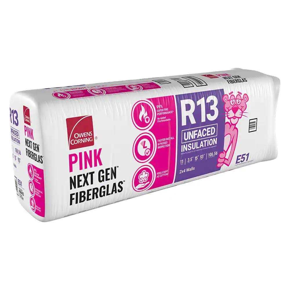 Owens Corning R-13 Kraft Faced Fiberglass Insulation Batt 23 in. x 93 - Zenithce