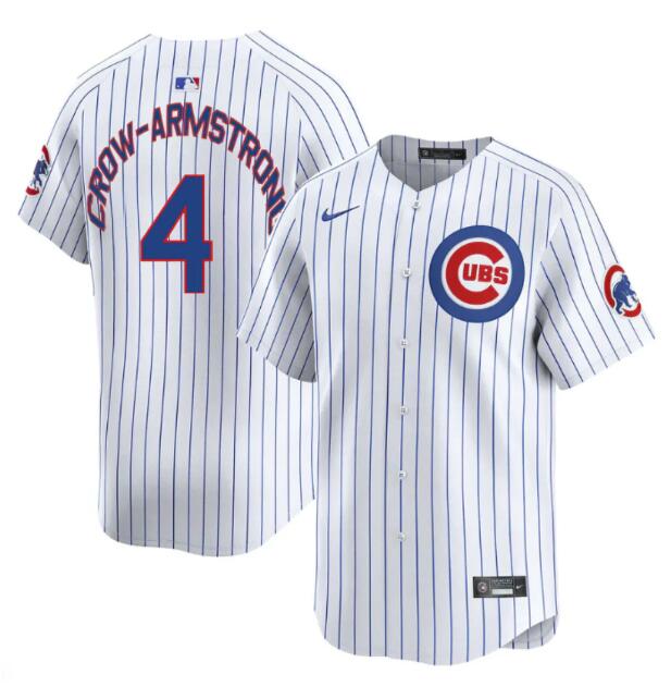 Chicago Cubs #4 Pete Crow-Armstrong White Home Limited Stitched Jersey - Zenithce