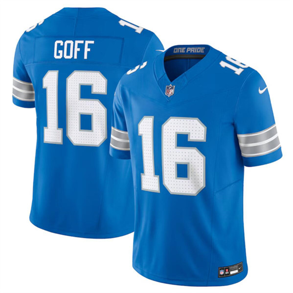 Detroit Lions #16 Jared Goff Blue 2024 F.U.S.E. Vapor Limited Stitched Jersey - Zenithce