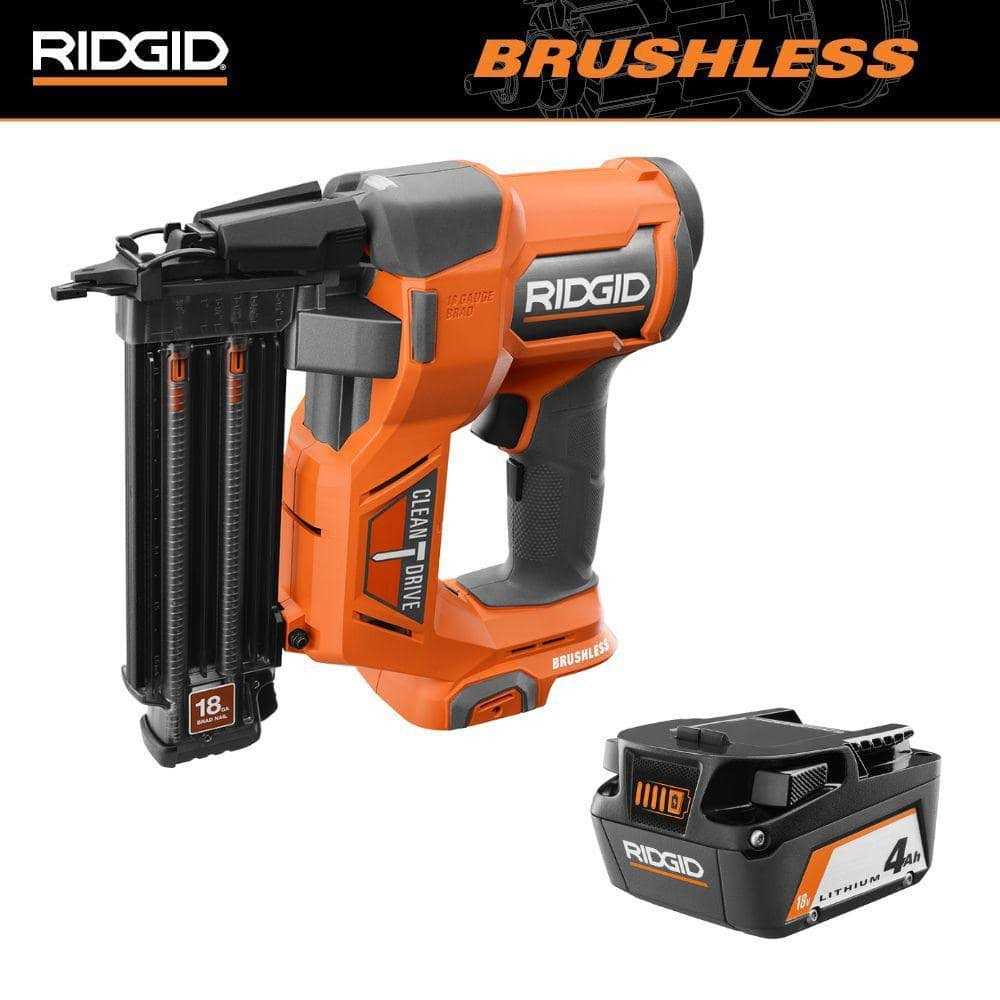 Ridgid 18V Brushless Cordless 18-Gauge 2-1/8 in. Brad Nailer - Zenithce