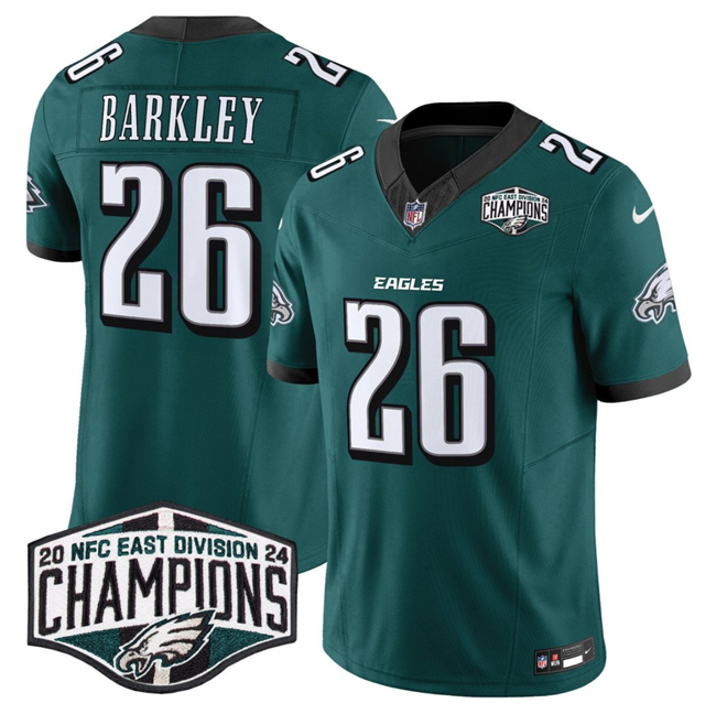 Philadelphia Eagles #26 Saquon Barkley Green 2024 New NFC East Champions F.U.S.E. Vapor Untouchable Limited Stitched Jersey - Zenithce