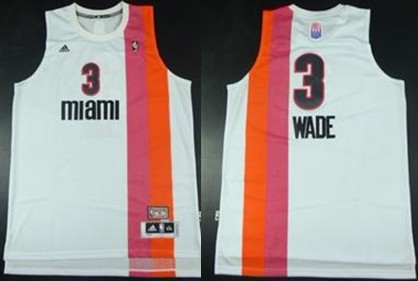 Miami Floridians #3 Dwyane Wade ABA Hardwood Classic Swingman White Jersey - Zenithce
