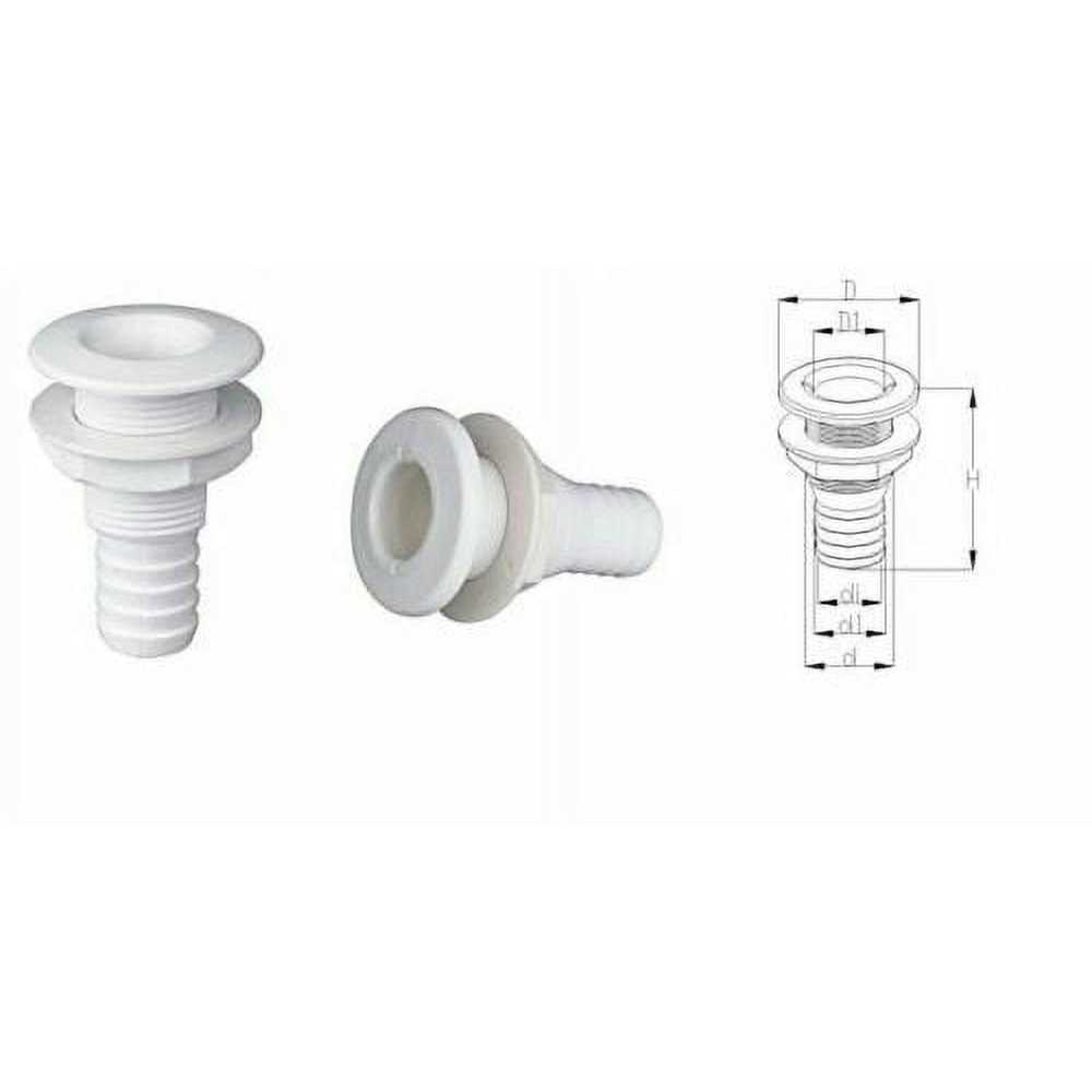 SEAFLO Thru Hull Fitting Through Hull Choose Size and Pack Quantity - Zenithce