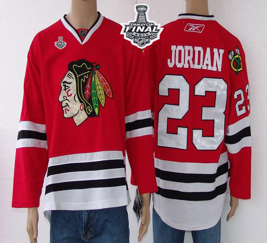 Blackhawks #23 Jordan Red 2015 Stanley Cup Stitched Jersey - Zenithce