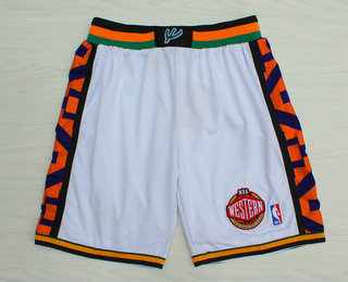 1995 All-Star White Hardwood Classics Swingman Shorts - Zenithce