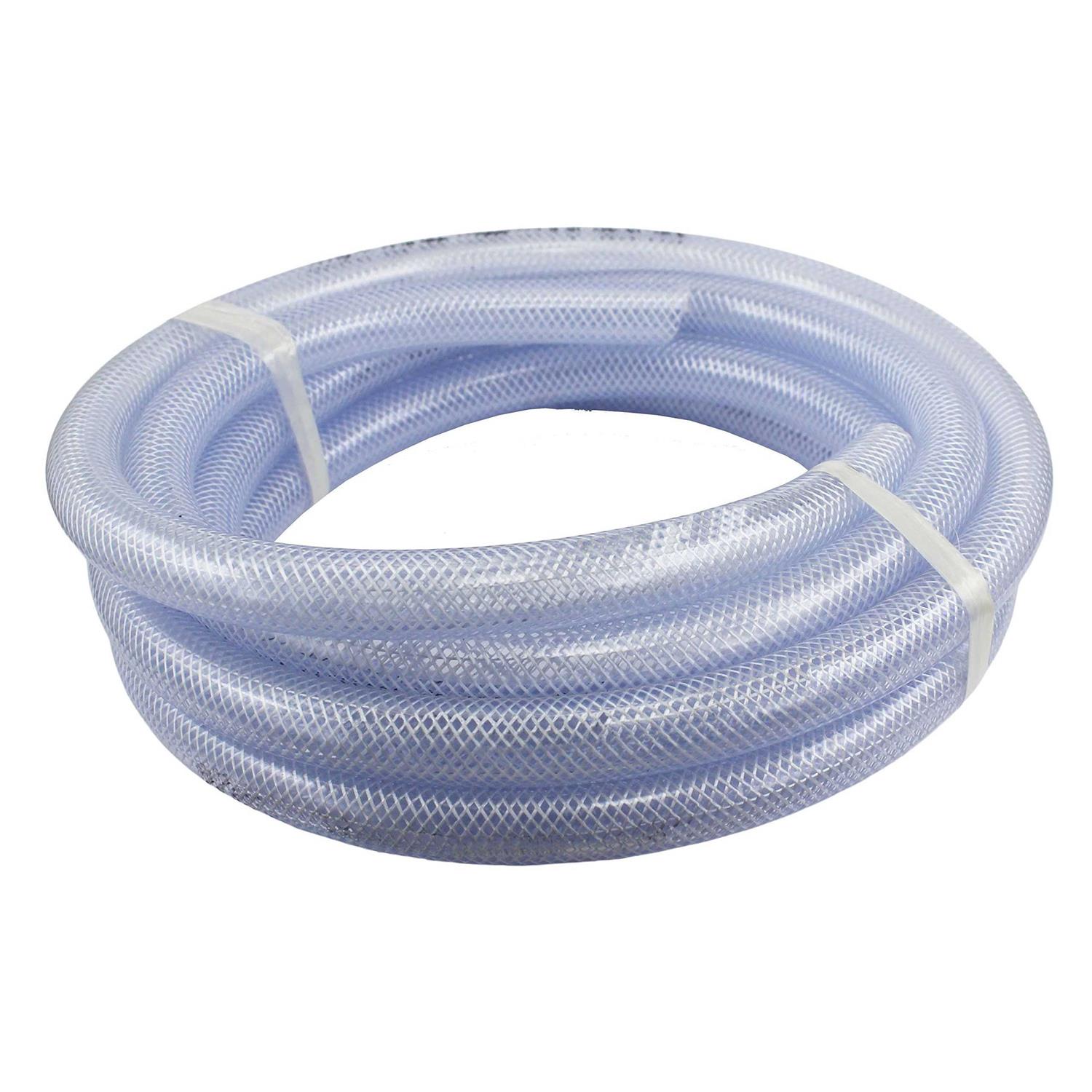 Duda Energy 25′ x ID High Pressure Braided Clear Flexible PVC Tubing Heavy Duty UV Chemical Resistant Vinyl Hose Water Oil - Zenithce