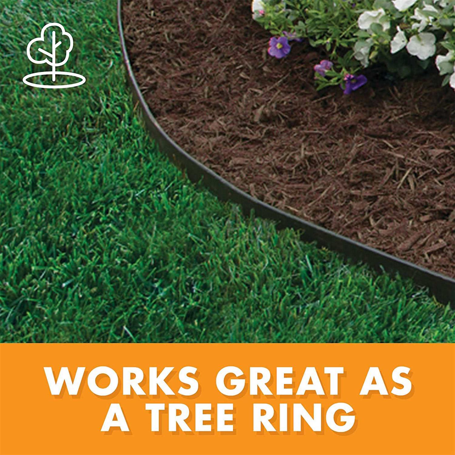 EasyFlex No-Dig Landscape Edging with Anchoring Spikes - Zenithce