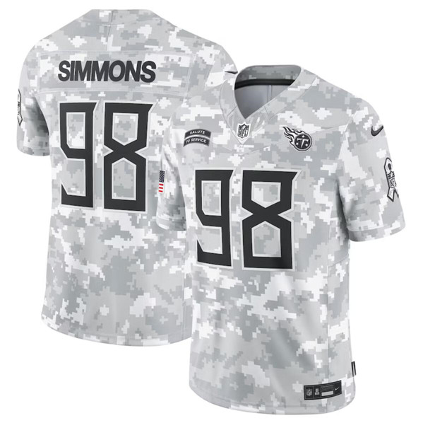 Tennessee Titans #98 Jeffery Simmons Arctic Camo 2024 F.U.S.E. Salute To Service Limited Stitched Jersey - Zenithce