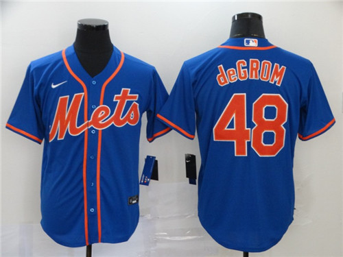 New York Mets #48 Jacob DeGrom Blue Cool Base Stitched Jersey - Zenithce