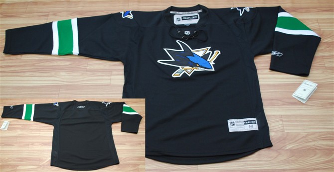 Sharks Blank Stitched Black Jersey - Zenithce