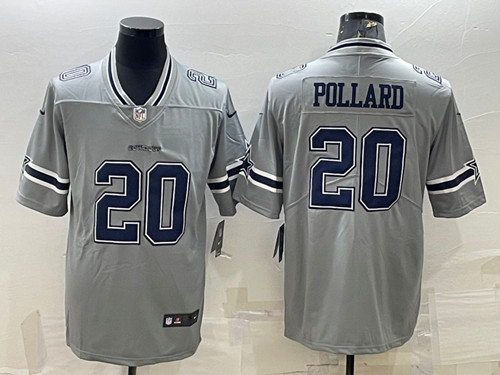 Dallas Cowboys #20 Tony Pollard Gray Vapor Untouchable Limited Stitched Jersey - Zenithce