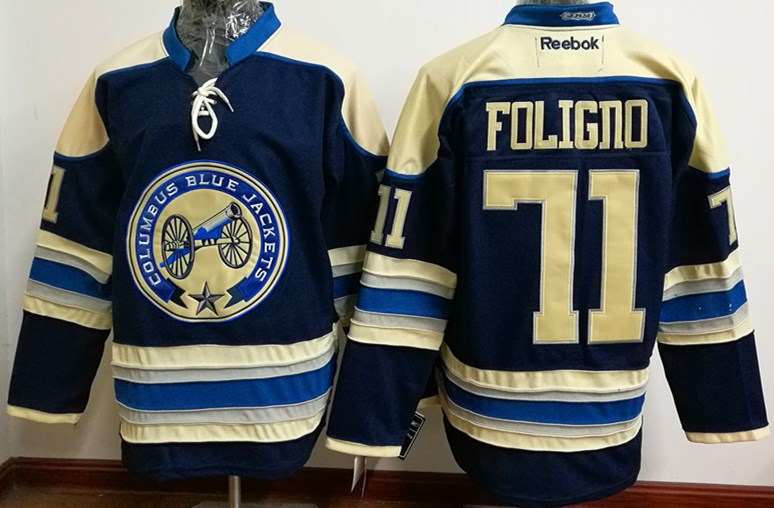Columbus Blue Jackets #71 Nick Foligno Navy Blue Alternate Stitched Jersey - Zenithce