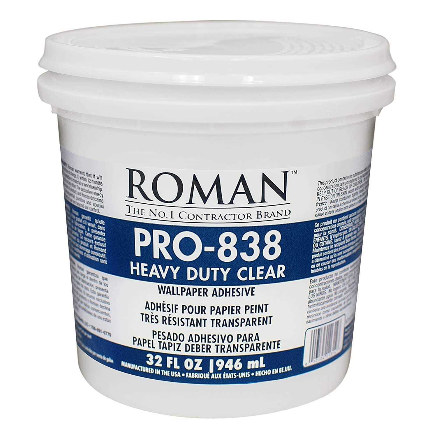 Roman PRO-838 Heavy Duty Clear Wallpaper Adhesive - Zenithce