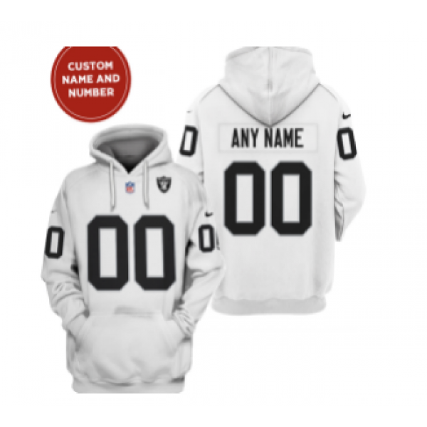 Las Vegas Raiders Active Player Custom 2021 White Pullover Hoodie - Zenithce