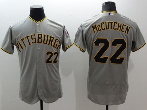Pirates #22 Andrew McCutchen Grey Flexbase Authentic Collection Stitched Jersey - Zenithce