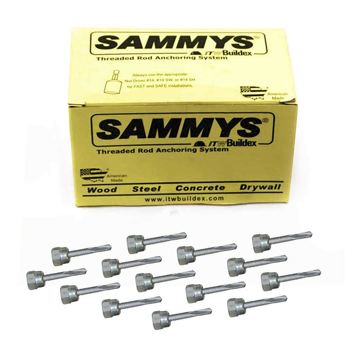 Sammys Vertical Anchor Super Screw with 1/4 in. Threaded Rod Fitting - Zenithce
