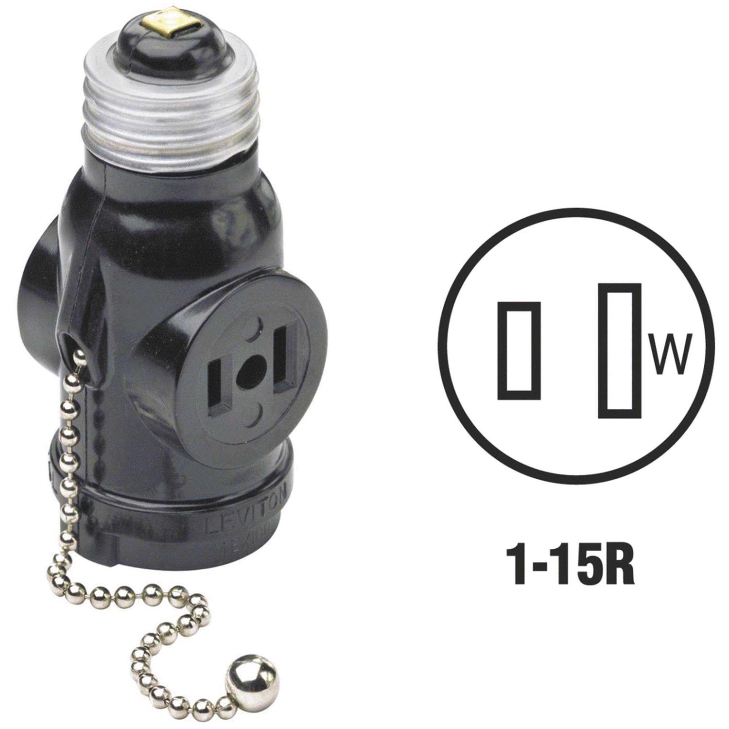 Leviton Black 2-Gang Single Outlet Wall Plate 80526-BLK - Zenithce
