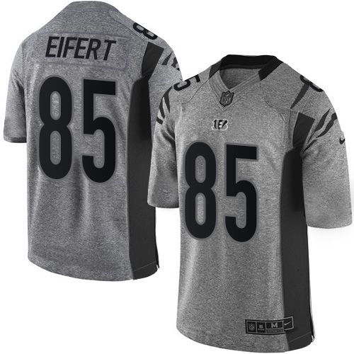 Bengals #85 Tyler Eifert Gray Stitched Limited Gridiron Gray Nike Jersey - Zenithce