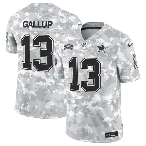 Dallas Cowboys #13 Michael Gallup Arctic Camo 2024 F.U.S.E. Salute To Service Limited Stitched Jersey - Zenithce