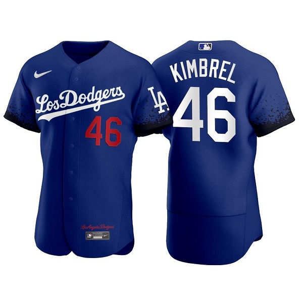 Los Angeles Dodgers #46 Craig Kimbrel Royal City Connect Flex Base Stitched Jersey - Zenithce