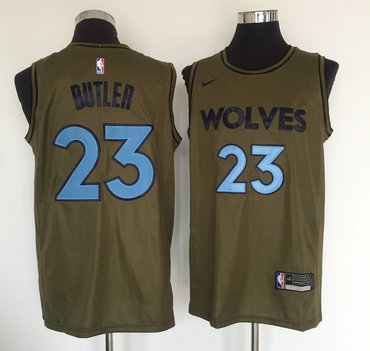 Minnesota Timberwolves #23 Jimmy Butler Olive Swingman Jersey - Zenithce