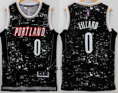Portland Trail Blazers #0 Damian Lillard Adidas 2015 Urban Luminous Swingman Jersey - Zenithce