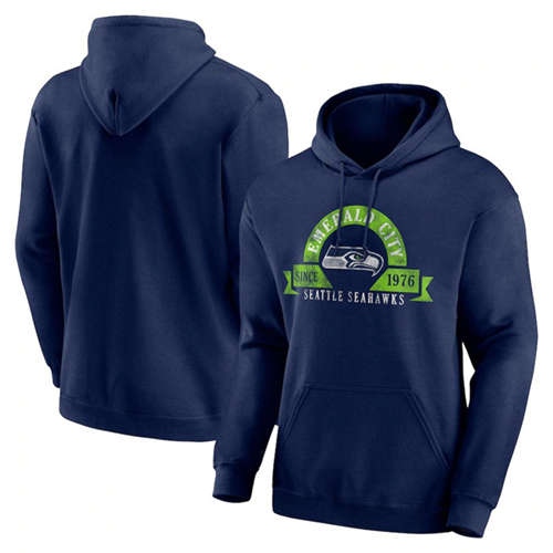 Seattle Seahawks Navy Pullover Hoodie - Zenithce