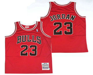 Chicago Bulls #23 Michael Jordan 1997-98 Red Hardwood Classics Soul AU Throwback Jersey - Zenithce
