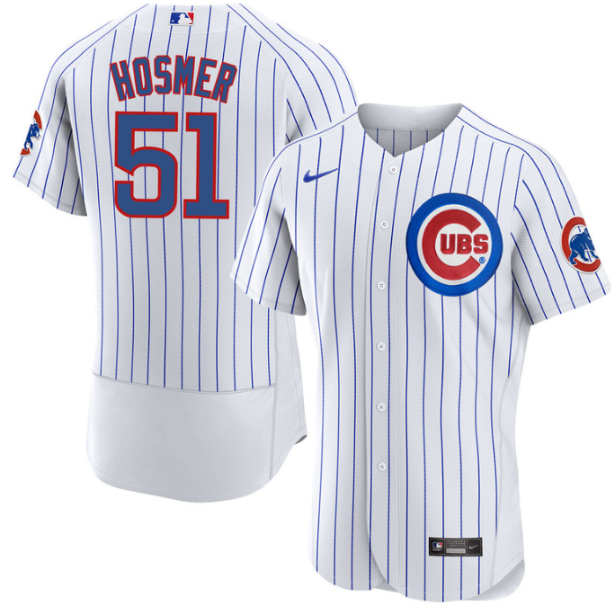 Chicago Cubs #51 Eric Hosmer White Flex Base Stitched Jersey - Zenithce