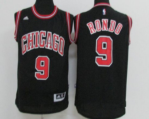 Chicago Bulls #9 Rajon Rondo Black Revolution 30 Swingman Adidas Jersey - Zenithce