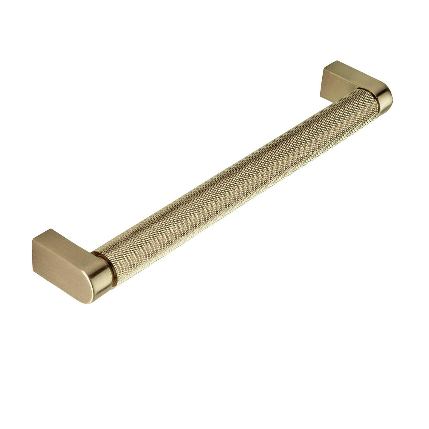 Sumner Street Home Hardware Kent Knurled 7 in. Satin Brass Drawer Pull - Zenithce