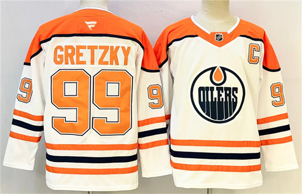 Edmonton Oilers #99 Wayne Gretzky White Orange 2024-25 With C Patch Heritage Classic Primegreen Stitched Jersey - Zenithce